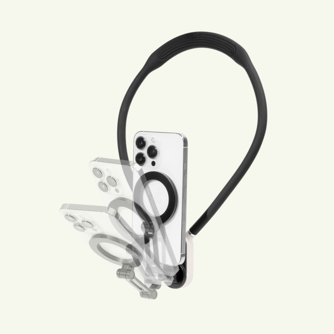 Hands free phone filming using neck mount